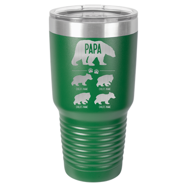 Papa Bear w/ 4 Cubs 30oz Ringneck Tumbler